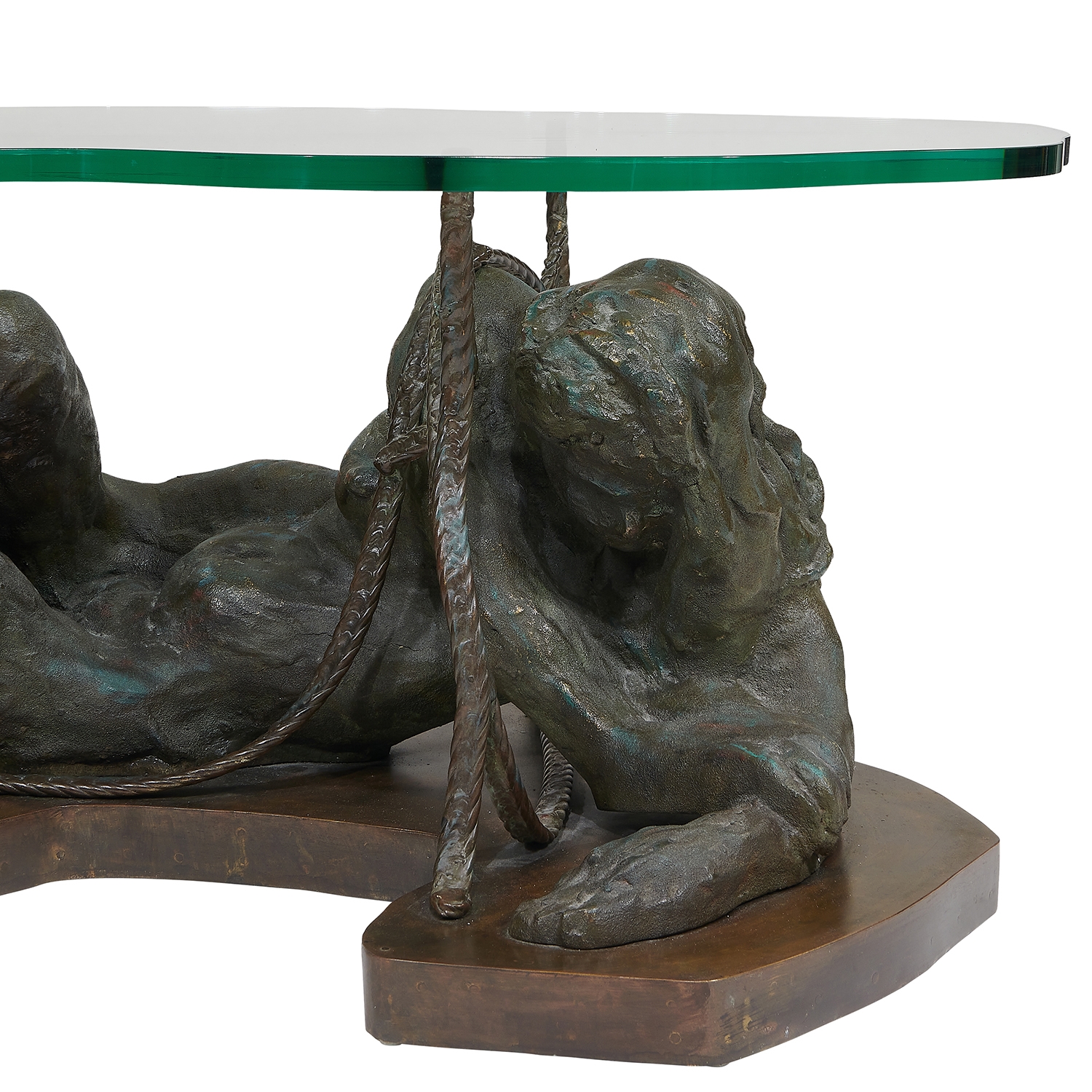 Artwork by Philip LaVerne, Kelvin LaVerne, Repose coffee table This rare table was offered in a limited edition., Made of cast and patinated bronze
