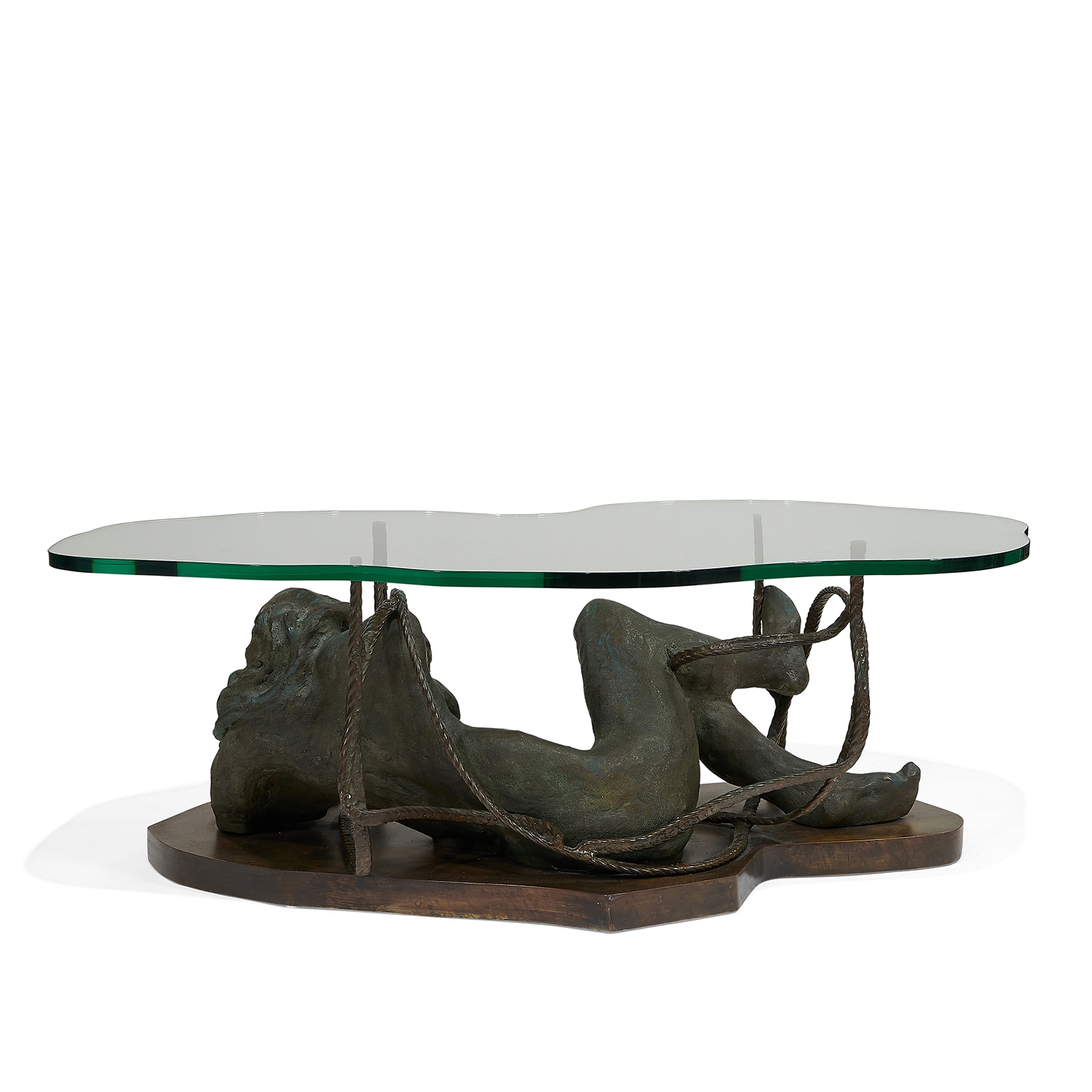 Artwork by Philip LaVerne, Kelvin LaVerne, Repose coffee table This rare table was offered in a limited edition., Made of cast and patinated bronze