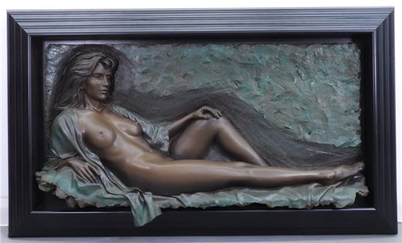 Nude Woman Bas Relief by Bill Mack