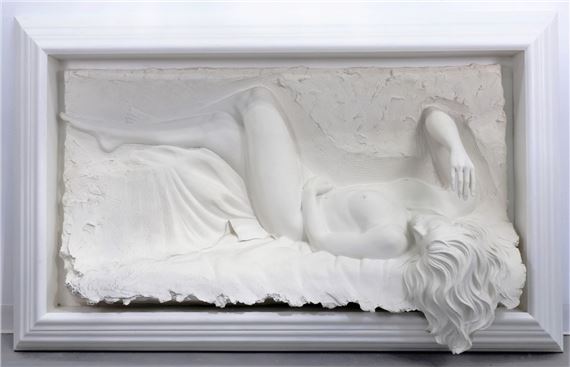 Nude Woman Bas Relief by Bill Mack