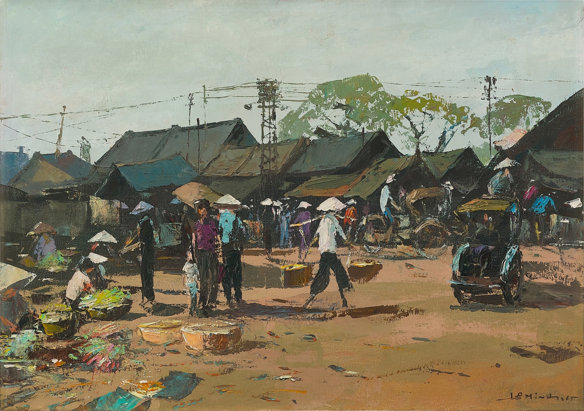Lê Minh | Market Scene in Central Saigon (65) | MutualArt