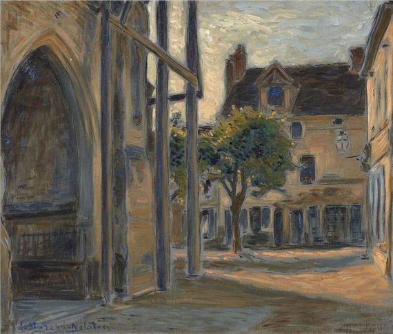 Le porche de l'église Saint by Étienne Moreau-Nélaton