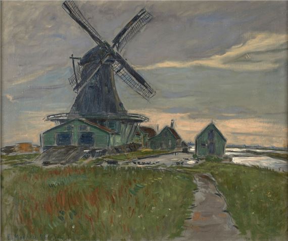 Paysage de Hollande au moulin by Étienne Moreau-Nélaton, 1901