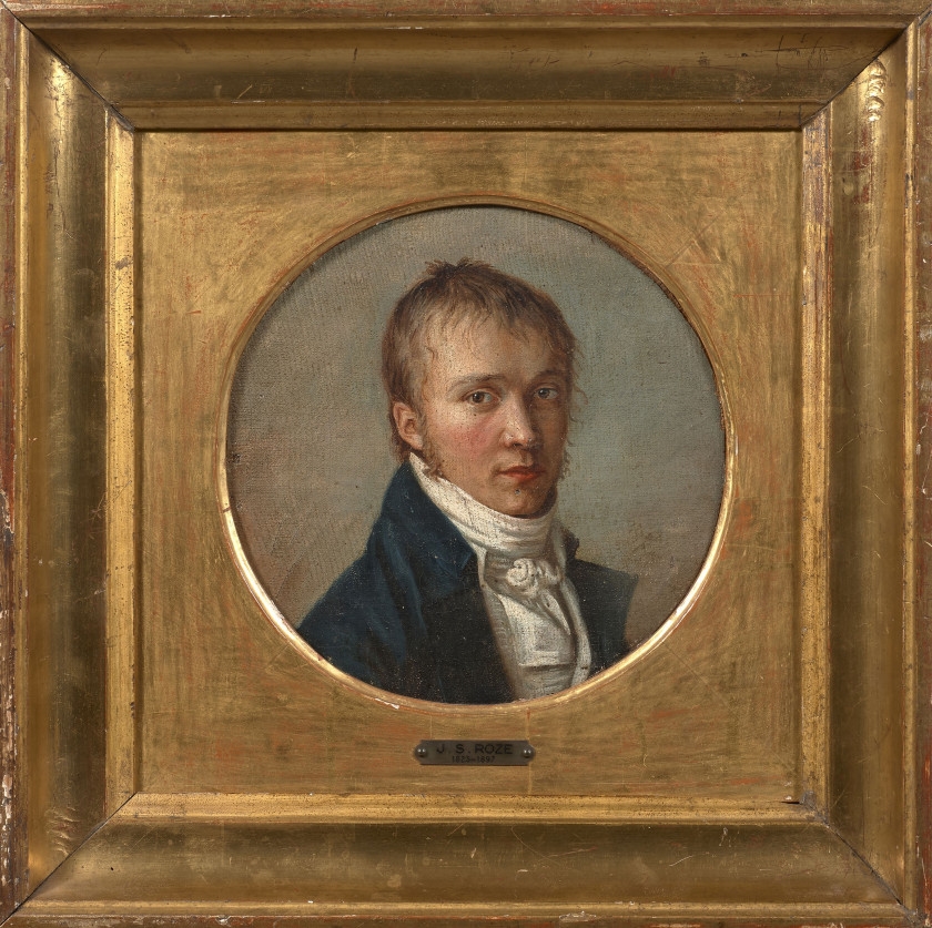 Artwork by Janis Stanislas Roze, Portrait de jeune homme au col blanc