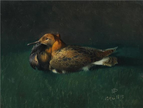 Study of a lying ruff by Niels Peter Rasmussen, 2 mai 1915