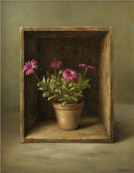 Still life with flowerpot by Wim Bals