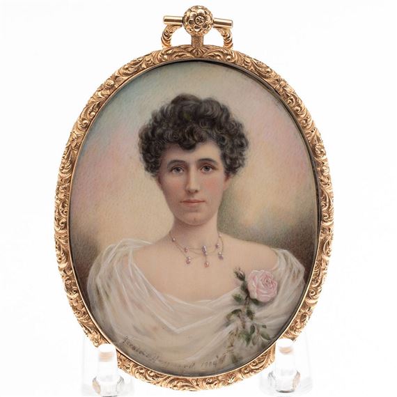 Gerald Sinclair Hayward | Portrait Miniature of a Lady | MutualArt
