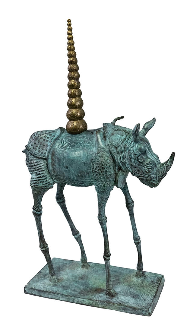 Surreal rhinoceros by Salvador Dalí