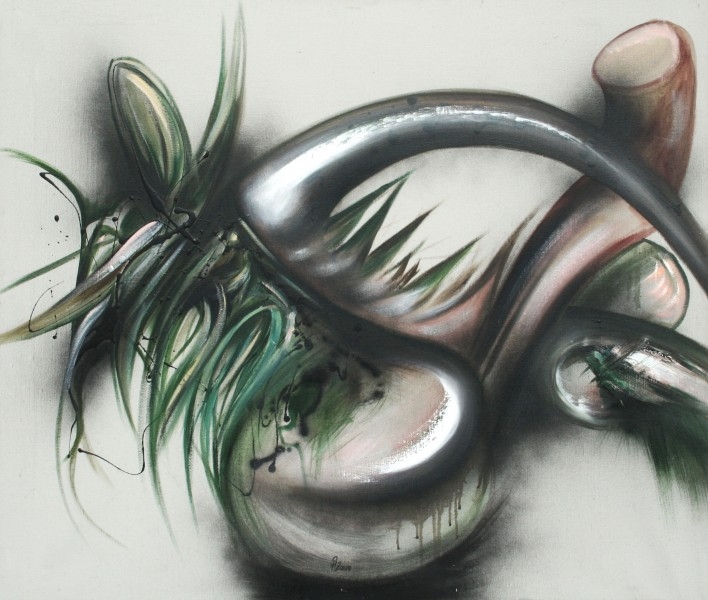 Artwork by Marcel Sedlak, Kompozice, Made of oil, canvas