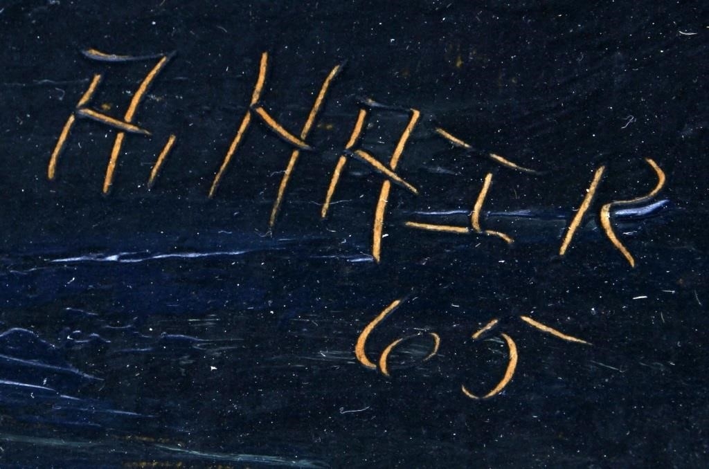 Artwork by Alfred Hair, MOONLIT MOSS, Made of Oil on Upson