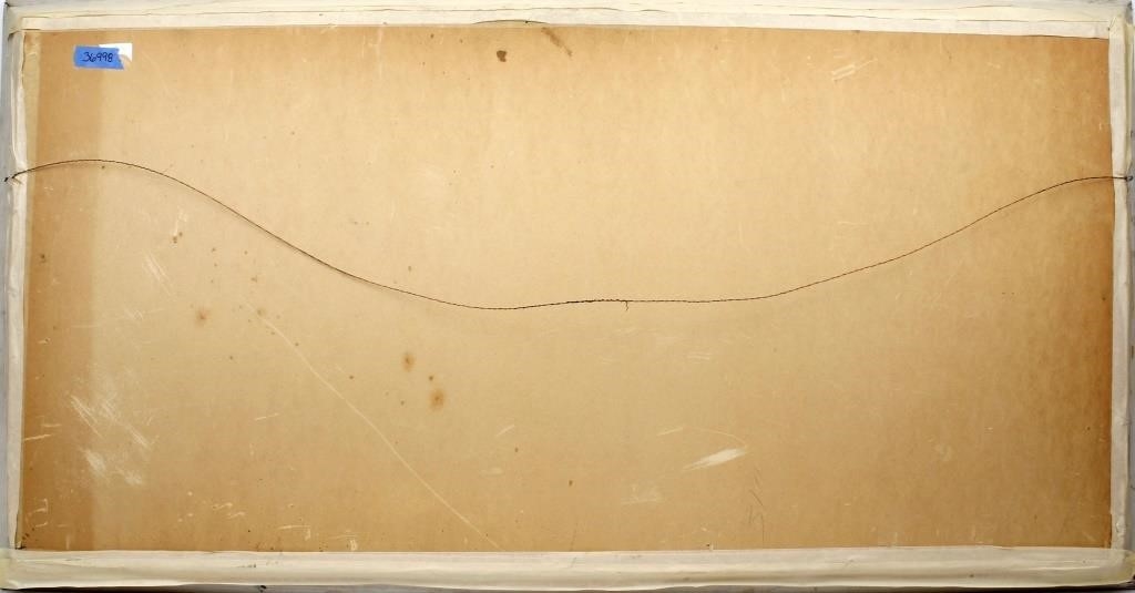 Artwork by Alfred Hair, ORANGE SUNSET, Made of Oil on Upson