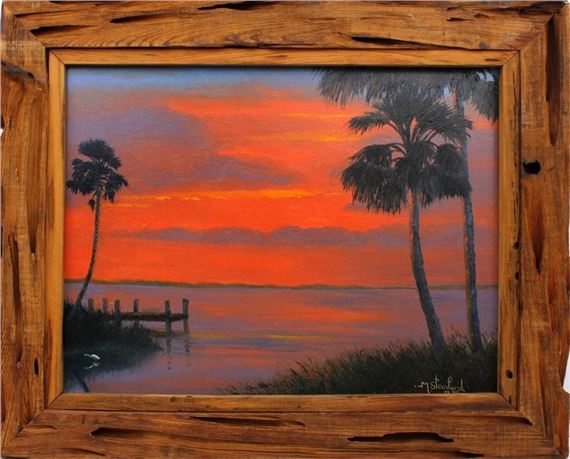 MARK STANFORD FLORIDA ARTIST NEON SUNSET by Mark Stanford, 2004