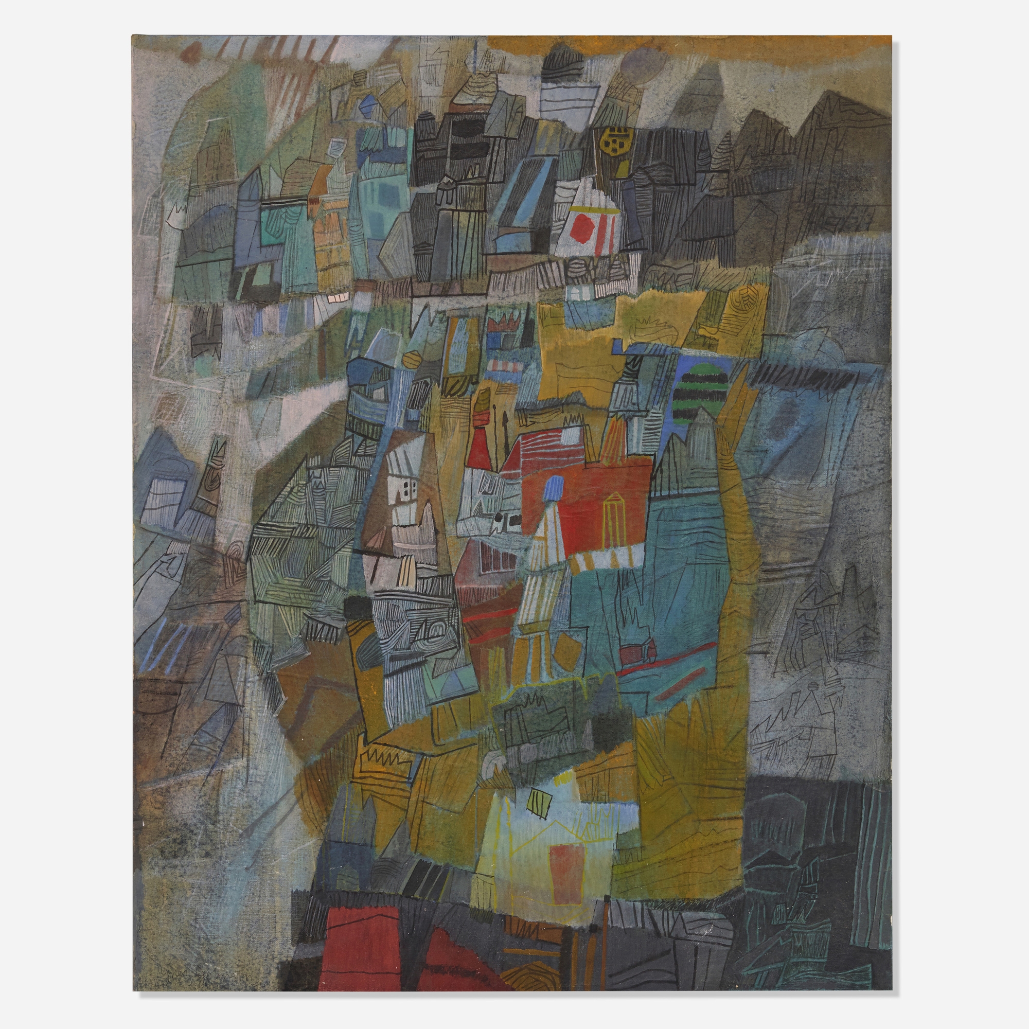 Artwork by Ynez Johnston, Untitled, Made of oil on rice paper over canvas