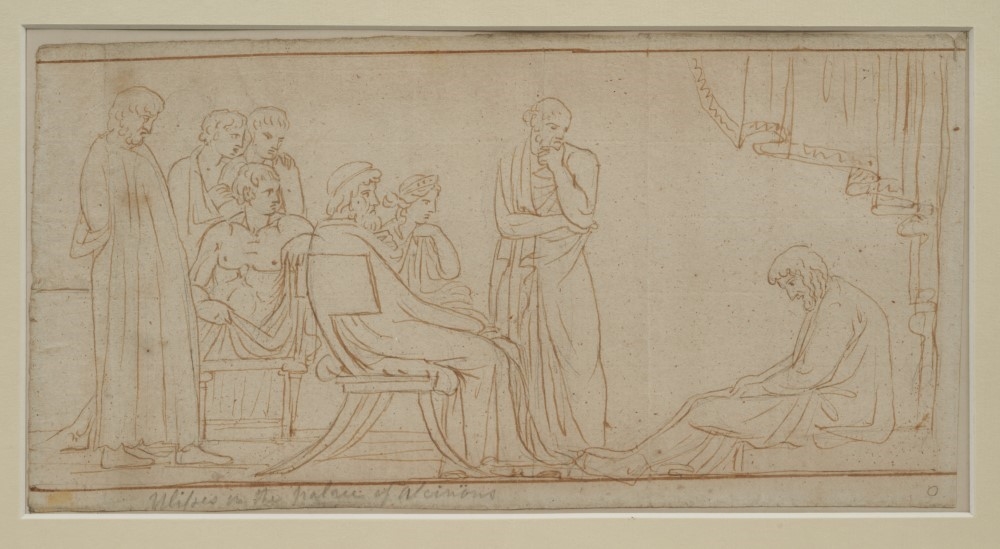 John Flaxman | Ulysses in the Palace of Alcinous | MutualArt