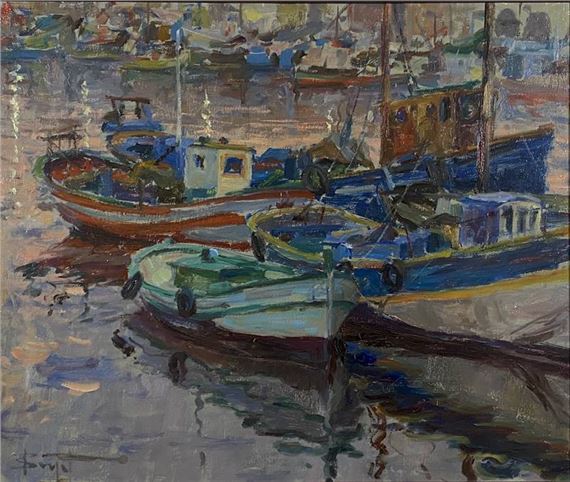 Boote im Hafen by Jordi Baget Ballester