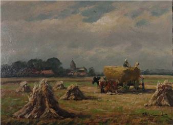 Bauern bei der Heuernte - Adolf Rheinert
