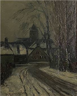 Winter am Ortsrand - Adolf Rheinert