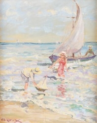 Albert Rigaux | Enfants au voilier | MutualArt