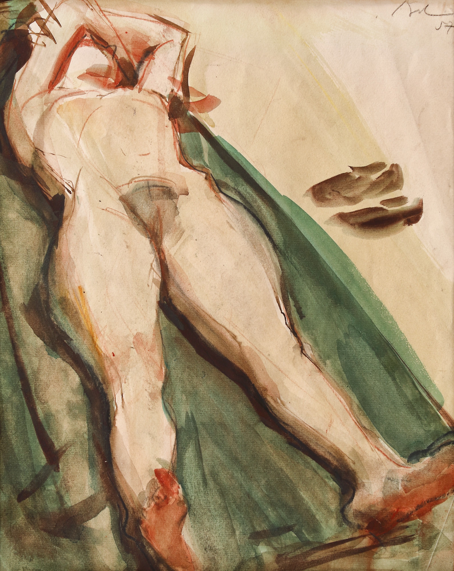 Nude by Corneliu Baba, 1957