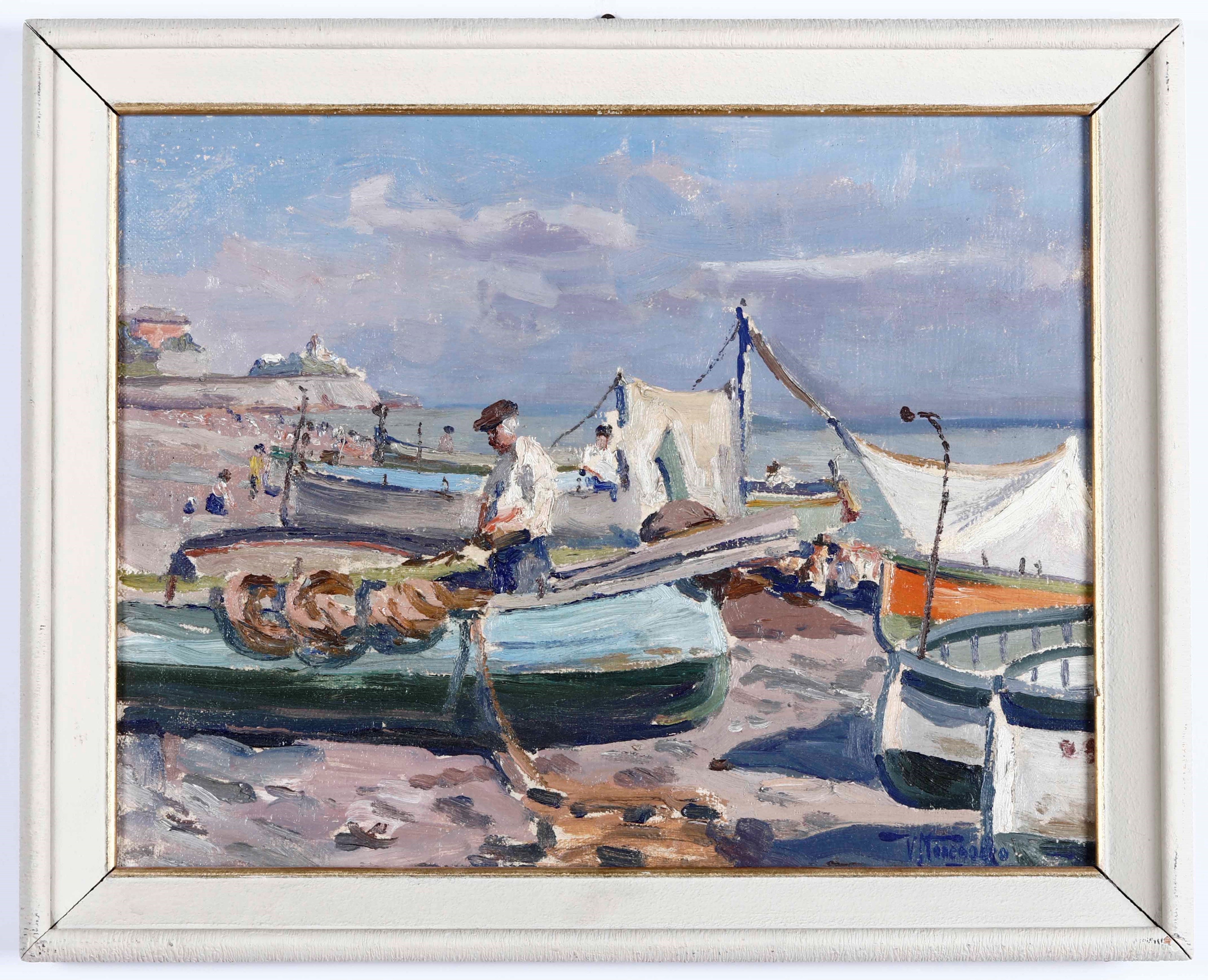 Artwork by Vasco Menegozzo, Barche, Made of Oil on canvas