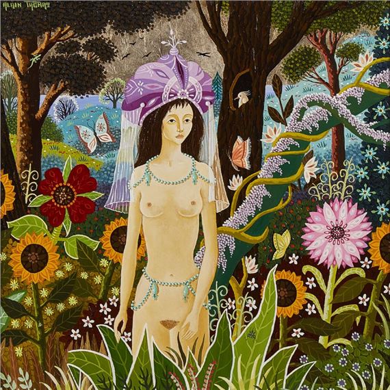 Sultane au turban mauve by Alain Thomas