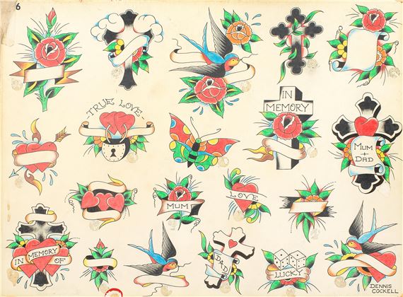 Dennis Cockell | A Group of Traditional/Sailor-Style Tattoo Flash, 1975 ...