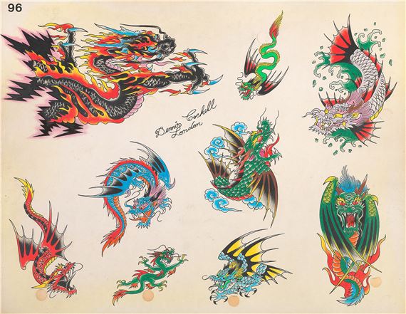 Dennis Cockell | A Group of Japanese-Style Tattoo Flash | MutualArt