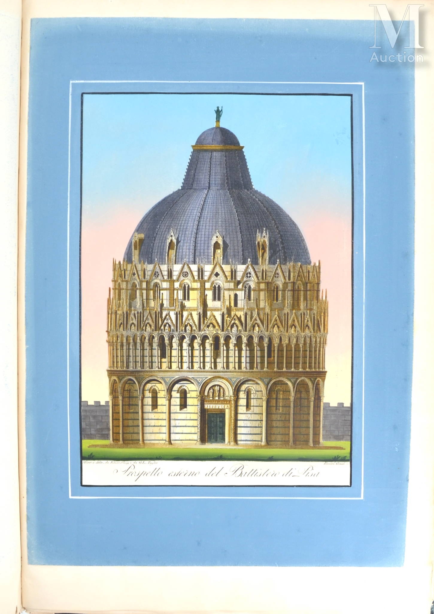 Artwork by Ranieri Grassi, Italie, Made of Half-canvas chagrined (detached boards); engraved