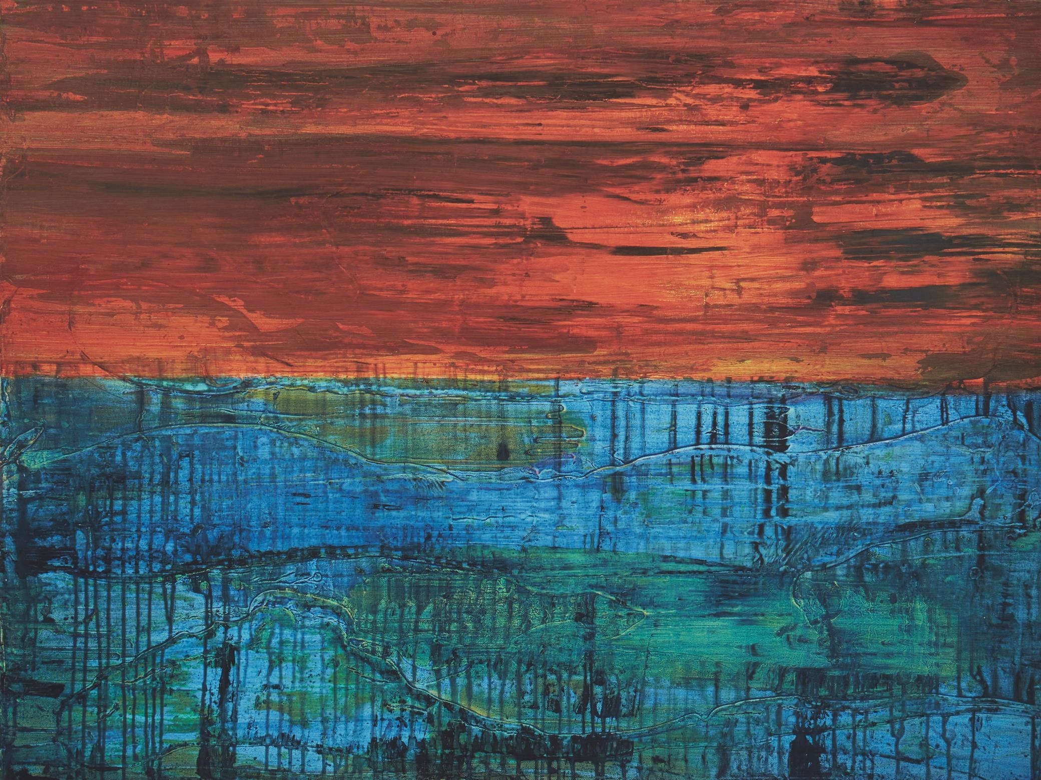 Artwork by Bradford Stewart, "Malibu Seascape", Made of Acrylic on canvas