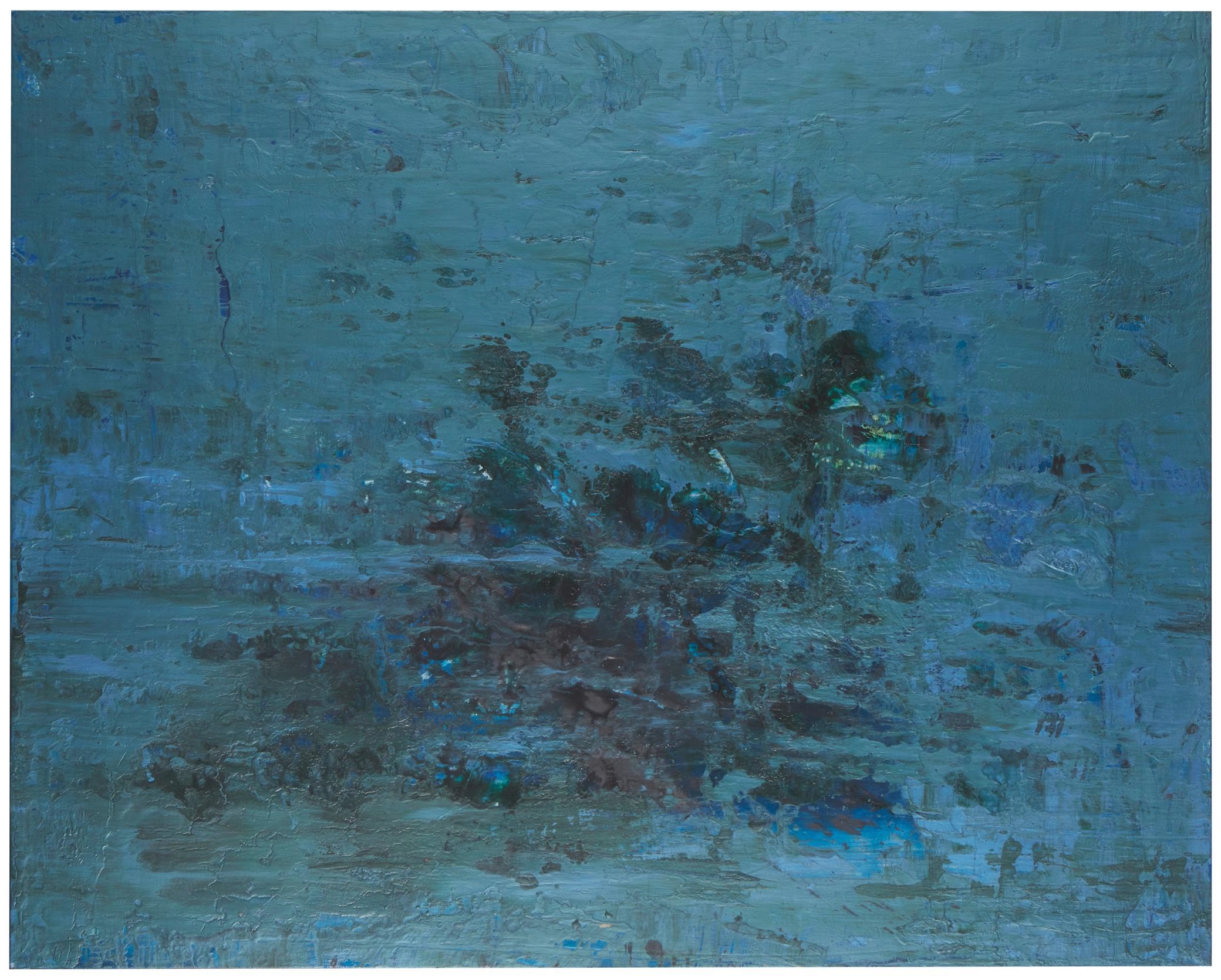 Artwork by Bradford Stewart, "Green Pearls", Made of Acrylic on panel