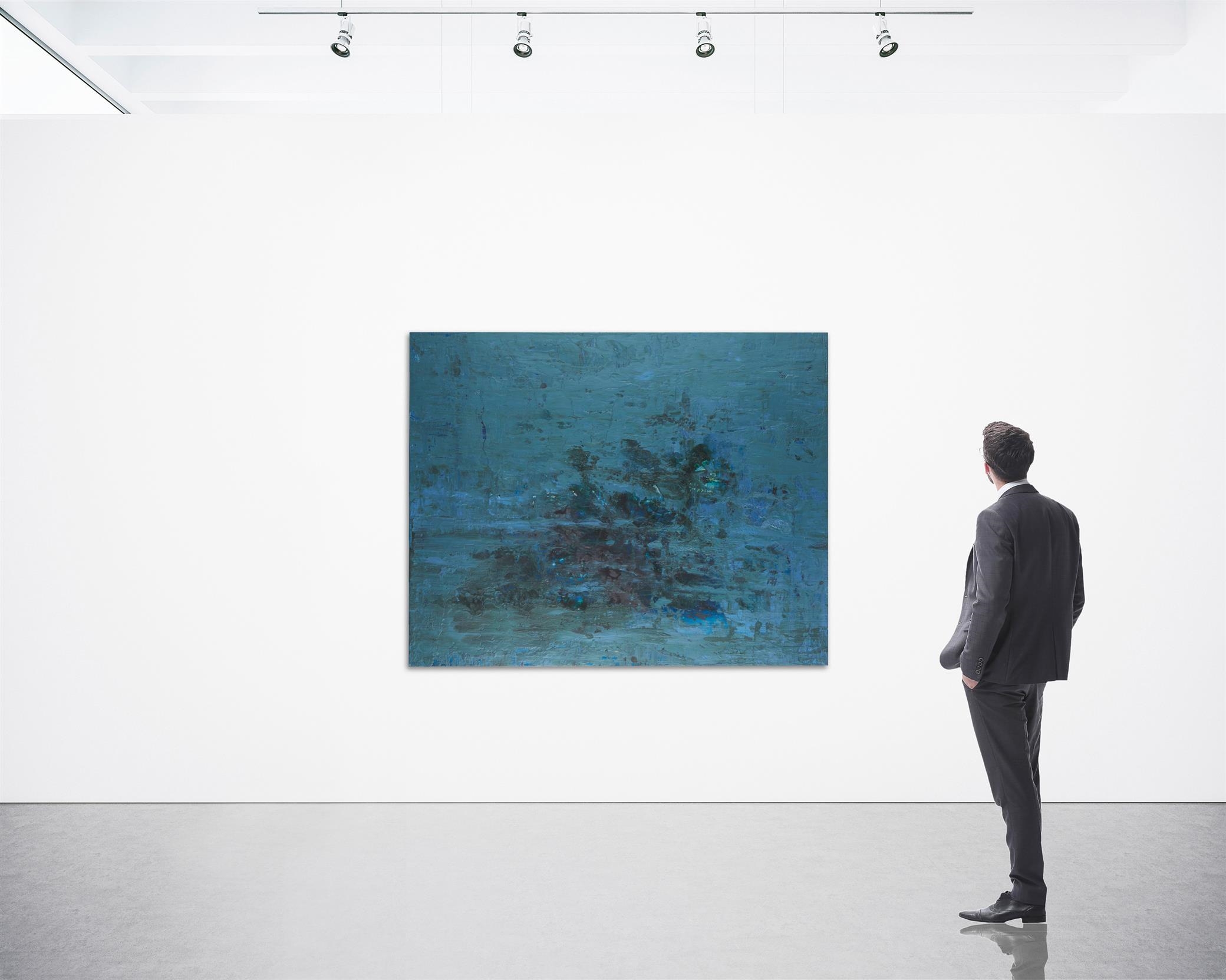 Artwork by Bradford Stewart, "Green Pearls", Made of Acrylic on panel