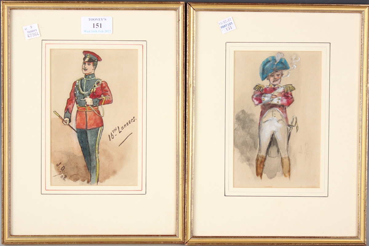Artwork by John Francis Drummond, 16th Lancers, Made of watercolour with gouache