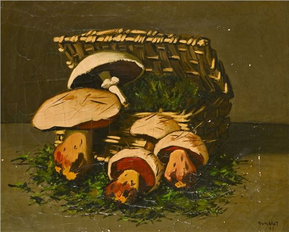 The Basket of Mushrooms by Robert Humblot, 1944