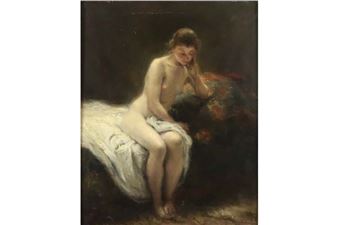 Peinzende baigneuse - Jozef Horenbant