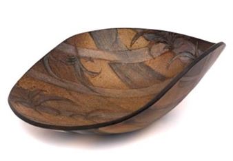 Laurel Keeley [b 1952] A Slab Built Stoneware Bowl - Laurel Keeley
