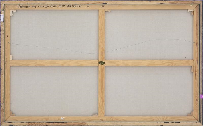 Artwork by Ulrik Hoff, Valmuer og morgendis ved Ramløse II, Made of Oil on canvas