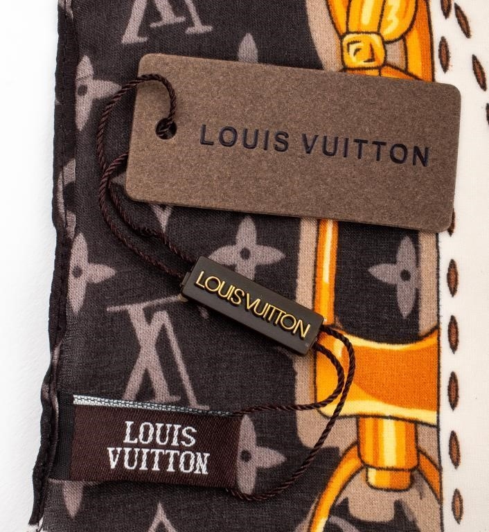 Louis Vuitton, Vintage Louis Vuitton Printed Silk Scarf