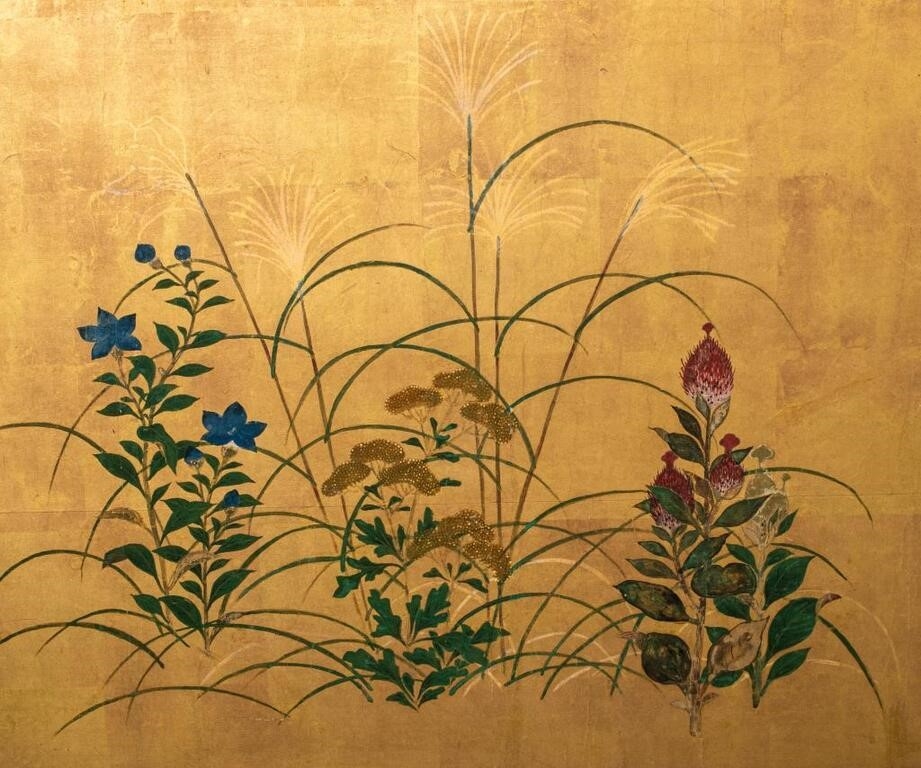 Rinpa Century | Japanese Rimpa School Two Panel Folding Screen | MutualArt