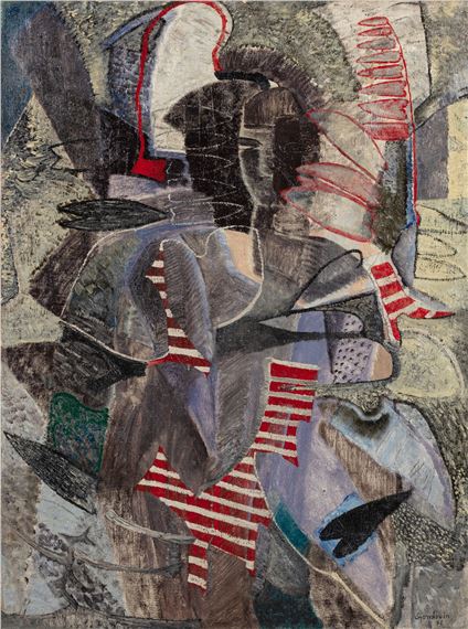 Les deux silhouettes by Emmanuel Gondouin, dated 27