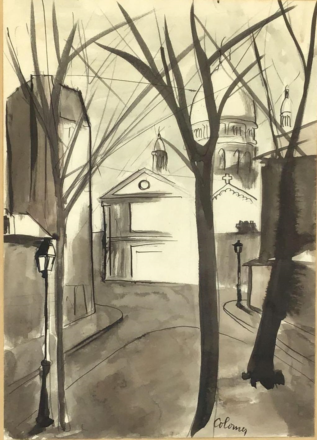 Guy Colmer | Street landscape with trees | MutualArt