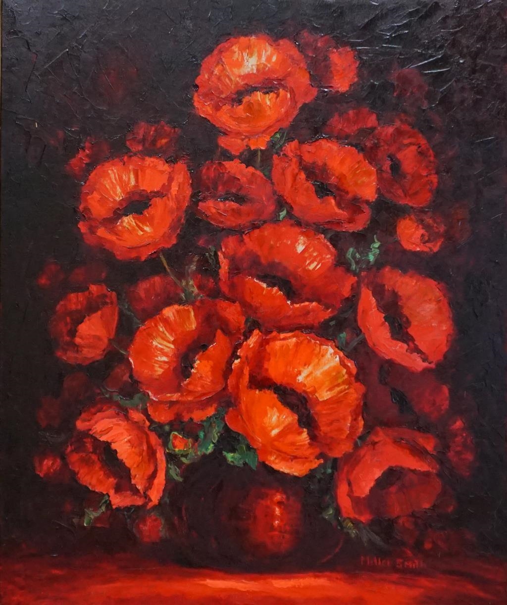 Miller Smith Study of Poppies (20th Century) MutualArt