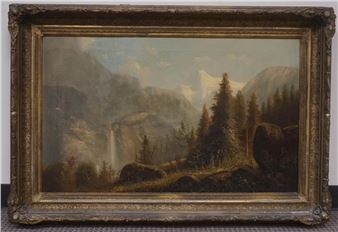 Snow Capped Mountain Landscape - J. C. Durand