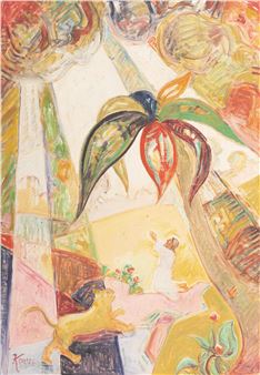 Christ being tempted in the desert - Hans Jørgen Korn