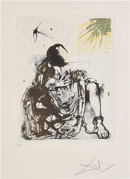 Salvador Dalí | Venus au joueur d'orgue (From: Suite mythologique