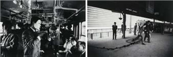 Documentary photographs of "Yamanote Line Incident" (portfolio of 16) - Tokuji Murai