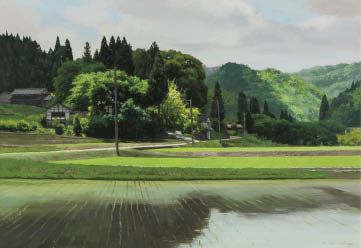 Village in fresh green by Koji Nishifusa