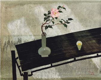 A Free Day – Pink Camellia - Dong Shaw-Hwei