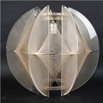 Rare lampshade in lucite and Nylon filaments - Paul Secon