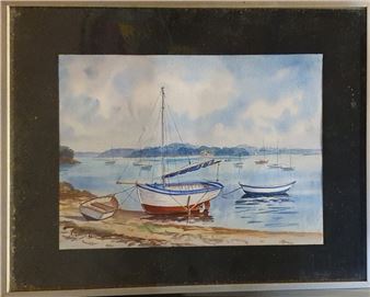 Low tide at Poriou, Pleurthuit, 83 - Aimable Robillard