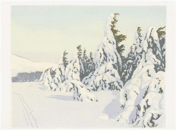 Snowy Landscape by Paul Leschhorn